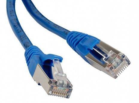 Hyperline PC-LPM-STP-RJ45-RJ45-C5e-5M-LSZH-BL Патч-корд F/­UTP, экранированный, Cat.5е, LSZH, 5 м, синий фото 1