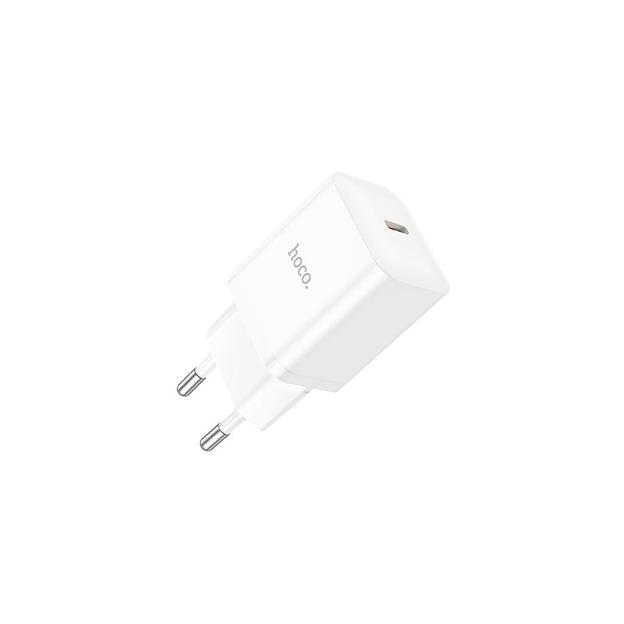 Сетевое зарядное устройство Hoco N27 White, USB-C, 20Вт, 3A, белый фото 1