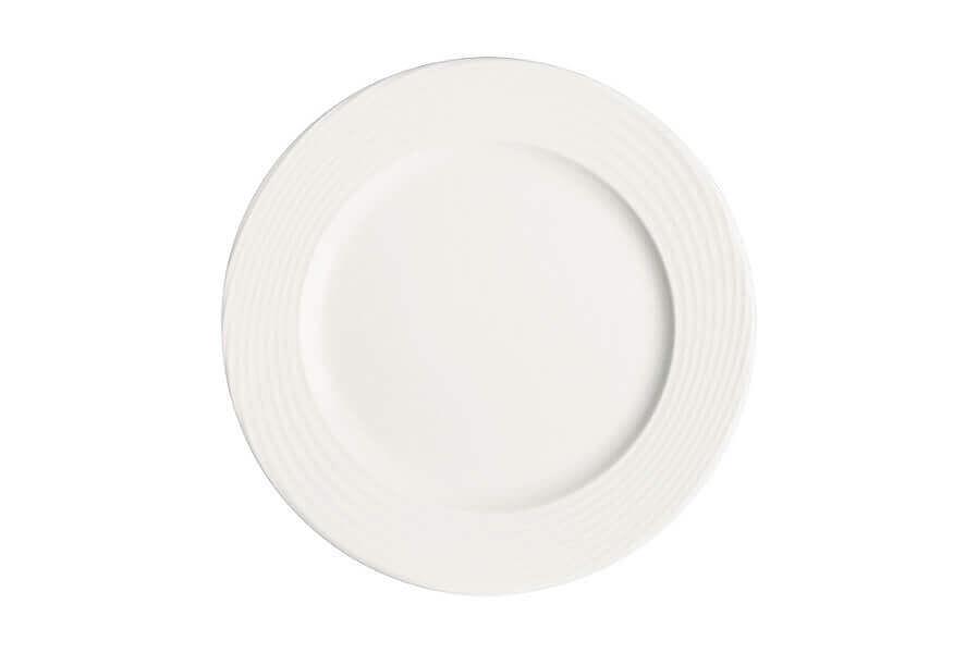 Тарелка d=230 мм. Белый, форма Луп узкая полоска /1/12/ фото 1