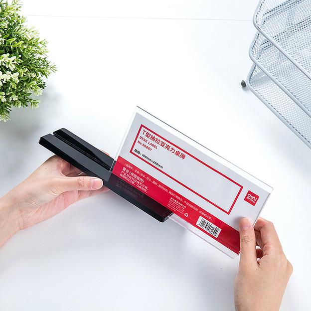 Магнитная рамка Deli 50867 10x20см настольная прозрачный фото 5