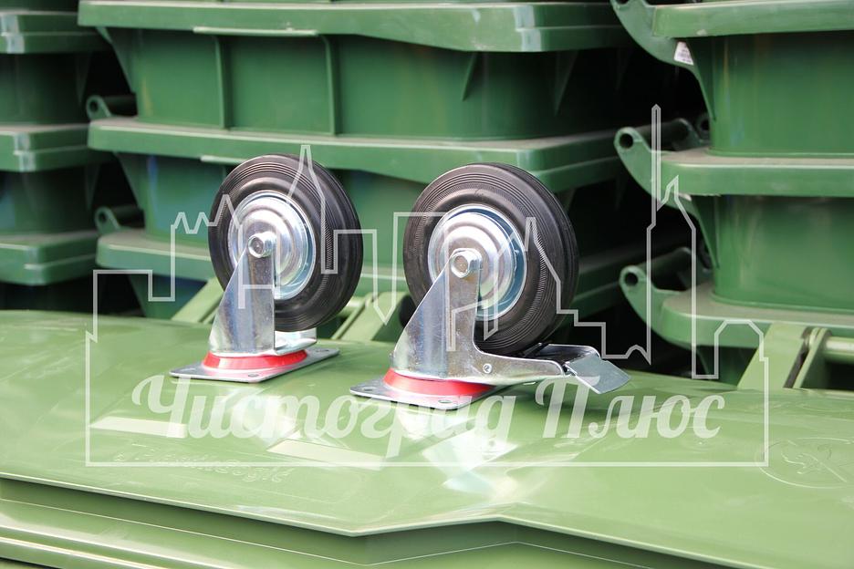 Колесо поворотное 160 мм (с тормозом) фото 6