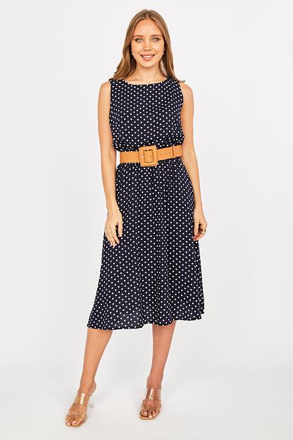 Платье Julia/тёмно-синий горох фото 1