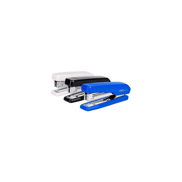 Комплект степлер+скобы Deli E0229A, 15 листов, 50 скоб, ассорти фото 1