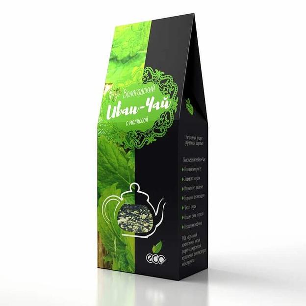 Иван-чай в сувенирной упаковке «Вологодский» с мелиссой, 50 г ОПТ фото 3