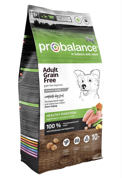 Сухой беззерновой корм для собак «Probalance» Grain Free 10 кг, опт фото 1