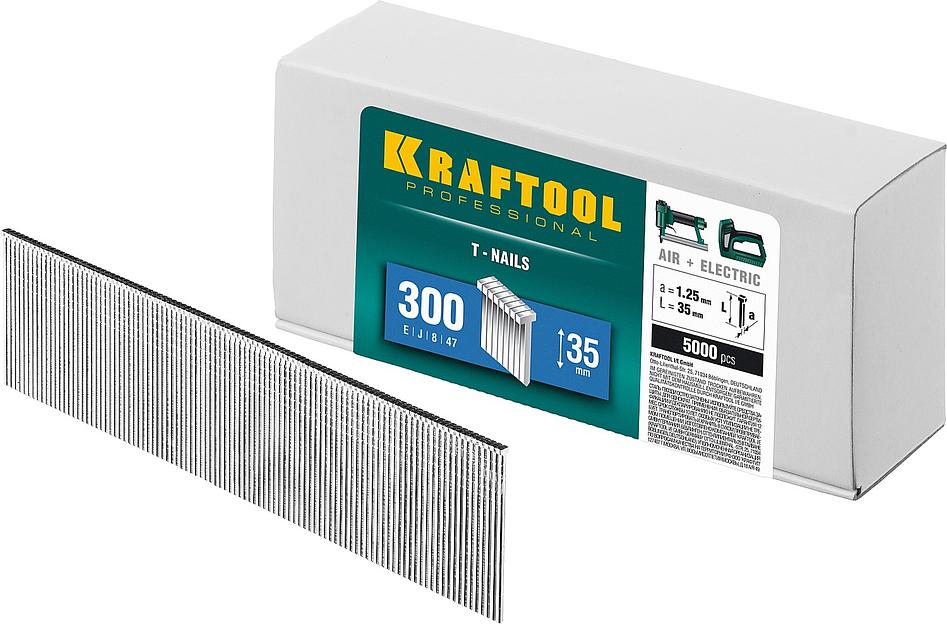 KRAFTOOL гвозди тип 300 (47/J/ F), 35 мм, калибр 18GA. 5000 шт (31785-35) фото 1