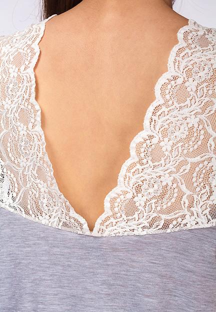 Топ-майка Crystal Travel «Scollo a v pizzo grigio» ОПТ фото 4