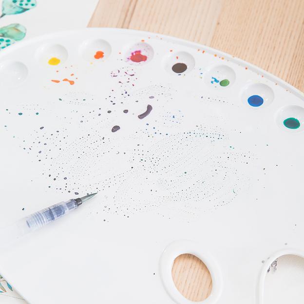 Палитра для смешивания красок Deli 68300 эллипс 400x290мм пластик фото 4