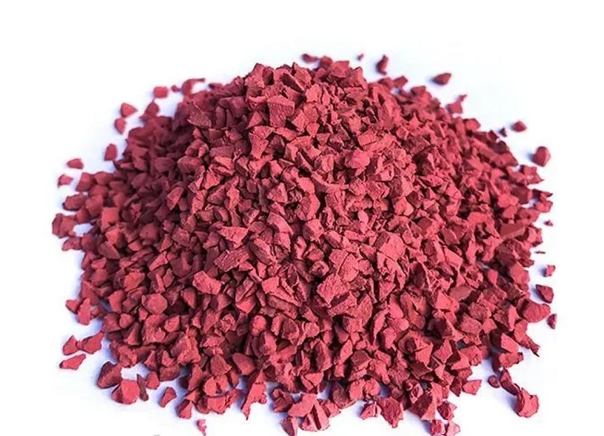 Резиновая крошка EPDM, цвет красный ОПТ фото 1