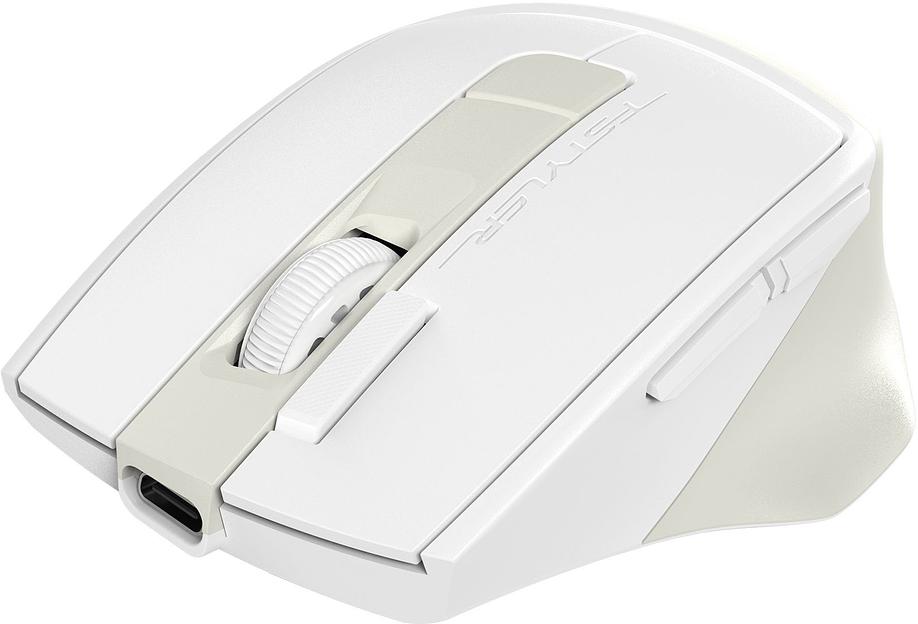 Мышь A4Tech Fstyler FG45CS Air бежевый оптическая (2000dpi) silent беспроводная USB для ноутбука (7but) фото 2