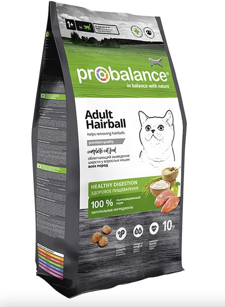 Сухой корм для кошек Probalance Hairball выведение шерсти 10 кг, опт фото 1