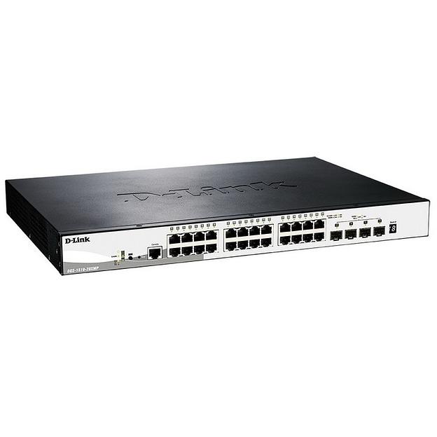 Коммутатор D-Link DGS-1510-28XMP/A1A 24G 24PoE+ 370W настраиваемый фото 1