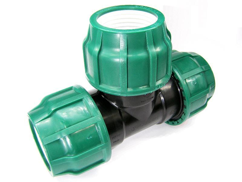 Тройник ПНД 25x25x25 мм компрессион. фото 1