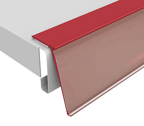 Ценникодержатель полочный самоклеящийся HEL39 длина 1000 мм фото 1