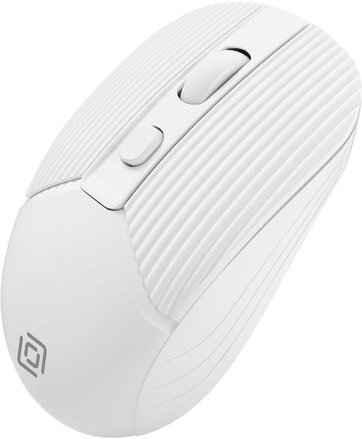 Мышь Оклик 509MW white белый оптическая (1600dpi) беспроводная USB для ноутбука (3but) фото 3