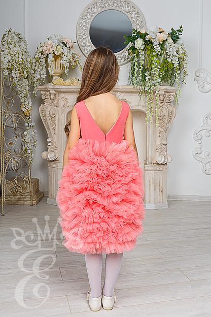 Платье «Её малышество» для девочек с пышной юбкой, коралловый, 134 фото 3