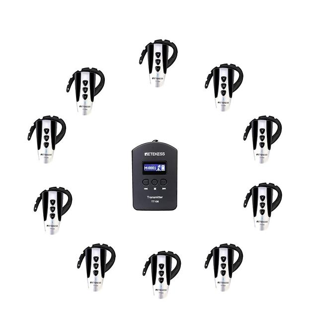 Беспроводная радиогид система на 10 персон SGTR08 фото 1