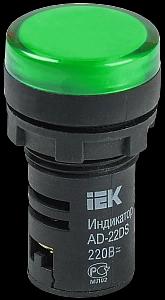 Лампа AD22DS LED матрица 22мм зеленая 24В AC/DC IEK BLS10-ADDS-024-K06, 1 шт фото 1