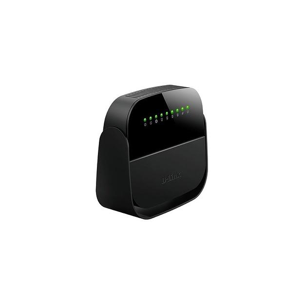 Wi-Fi роутер D-Link DSL-2640U/R1A, Wi-Fi 4, N150, 2.4ГГц, 4 LAN, 1 WAN/LAN, ADSL2+ (AnnexA/L/M), черный фото 1