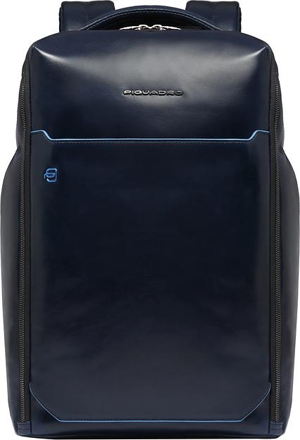 Рюкзак мужской Piquadro Blue Square CA6593B2/BLU2 темно-синий кожа фото 1