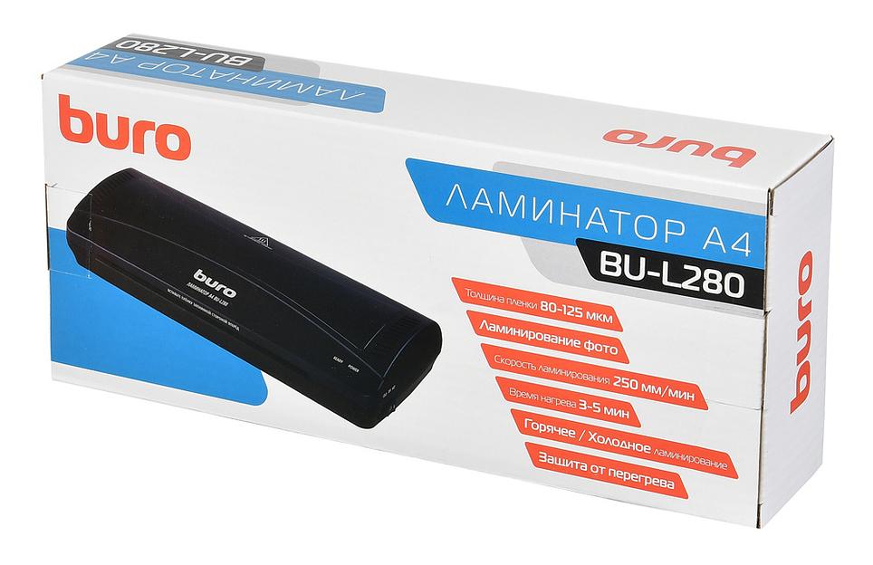 Ламинатор Buro BU-L280 черный (OL280) A4 (80-125мкм) 25см/мин (2вал.) хол.лам. лам.фото фото 9