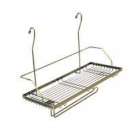 Полка с пов. держателем для полотенца (390х215х280/355мм), бронза фото 1