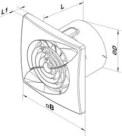 Осевой декоративный вентилятор с низким уровнем шума Вентс «Касто 100» фото 5