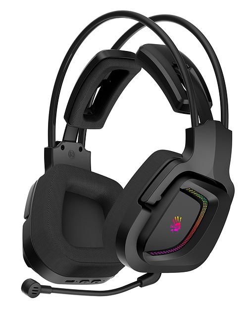 Наушники с микрофоном A4Tech Bloody MR575 черный BT оголовье (MR575) фото 2