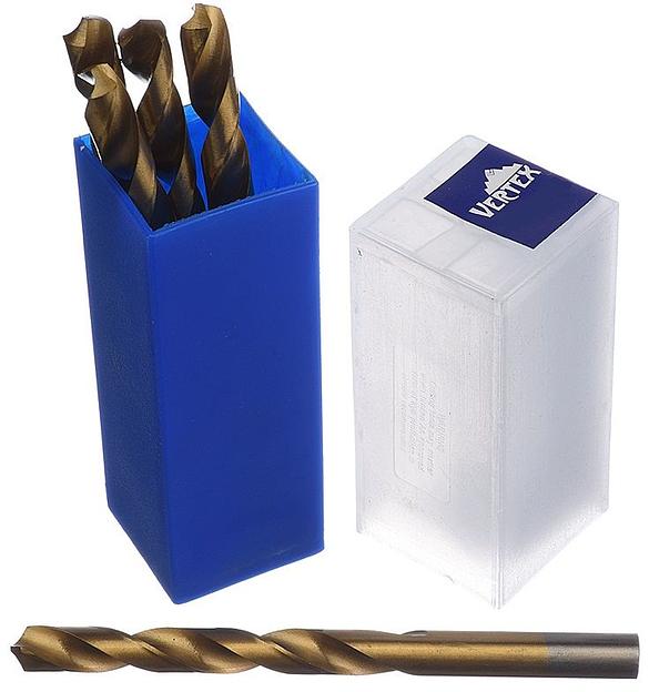 Сверло по металлу Vertextools титан+кобальт Р6М5К5 2.5мм фото 1