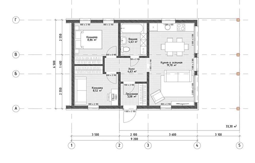 Строительство каркасного дома по проекту «Оля» фото 8
