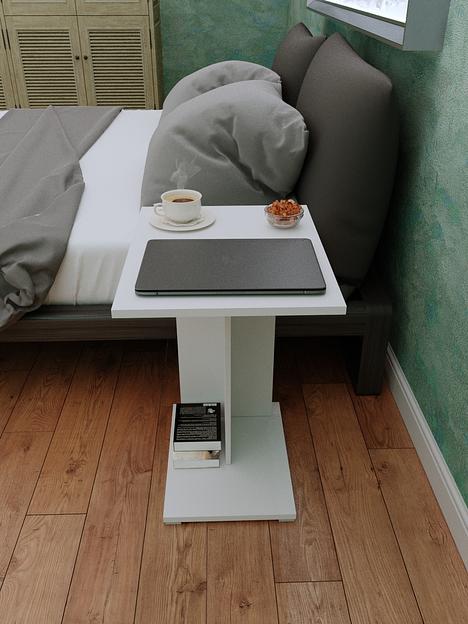 Столик журнальный Wood&Stone «Астион» белый 41.5×41.5×60 см фото 2