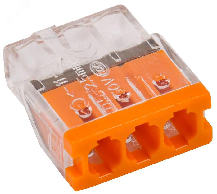 Iek UKZ30-203-001 Строительно-монтажная клемма СМК 772-203 (уп. 100 шт) фото 1