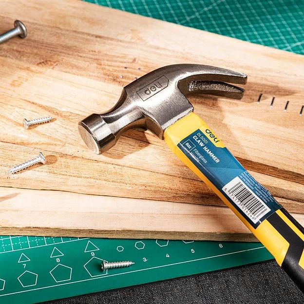 Ударно-рычажный инструмент Deli Молоток-гвоздодер Deli DL5001 250 гр Фиберглассовая рукоять. фото 8