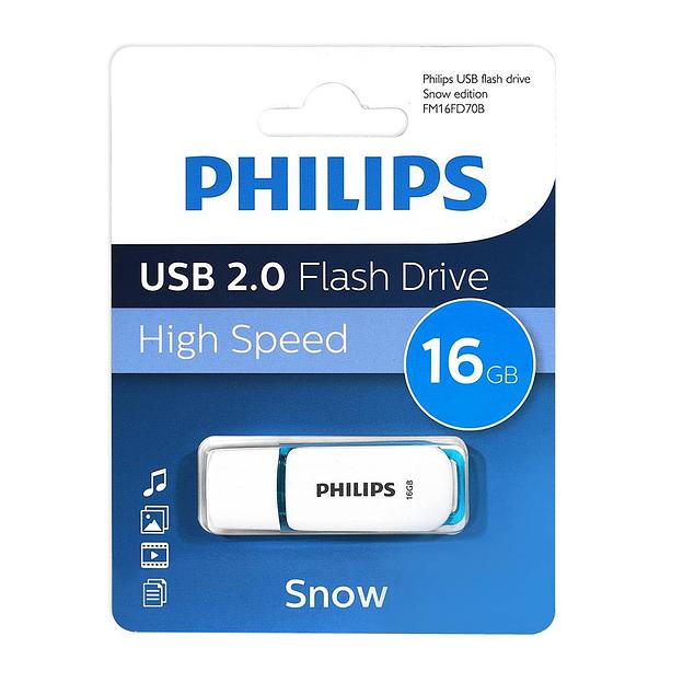 Флеш накопитель 16GB PHILIPS SNOW2.0 16GB, USB 2.0 фото 1