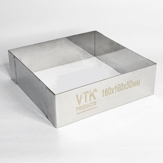 Форма для выпечки и заморозки Квадрат 160x160 мм высота 50 мм фото 1