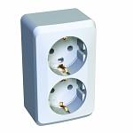 Systeme electric PA16-007B ЭТЮД О/У двойная РОЗЕТКА с заземлением без шторок 16А 250B, БЕЛЫЙ, Россия фото 5