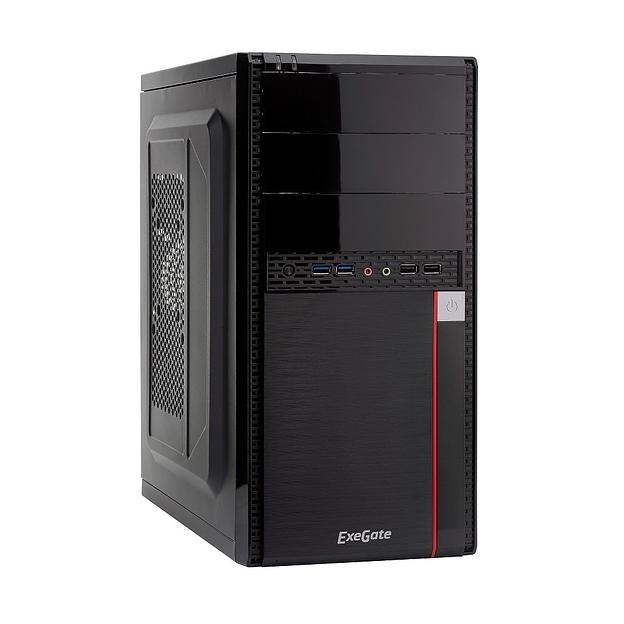 Exegate EX277435RUS Корпус Minitower MA-371X Black, mATX 2*USB+2*USB3.0, Audio фото 1