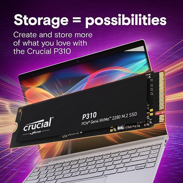 Твердотельный накопитель SSD Crucial P310 4TB PCIe Gen4 NVMe 2280 M.2 SSD CT4000P310SSD8 фото 5