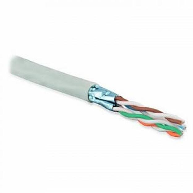 Exegate EX281811RUS Кабель Exegate FUTP4-C5e-CU-S24-IN-PVC-GY-305 FTP 4 пары кат.5e медь, 24AWG, экран, бухта 305м, серый, PVC фото 1