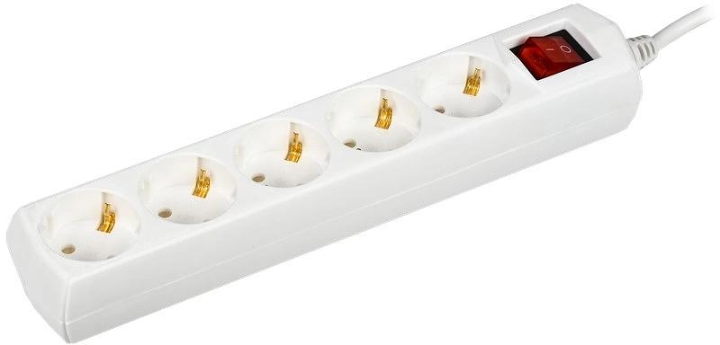 Iek WYP10-10-05-03-ZK-G Удлинитель У05В с выключателем 5 мест 2P+PE/3м 3х1мм2 10А/250В GENERICA фото 1