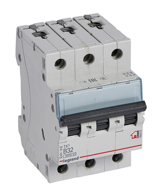 Автоматический выключатель Legrand 404003 TX3 B32A 3П 6000 фото 1