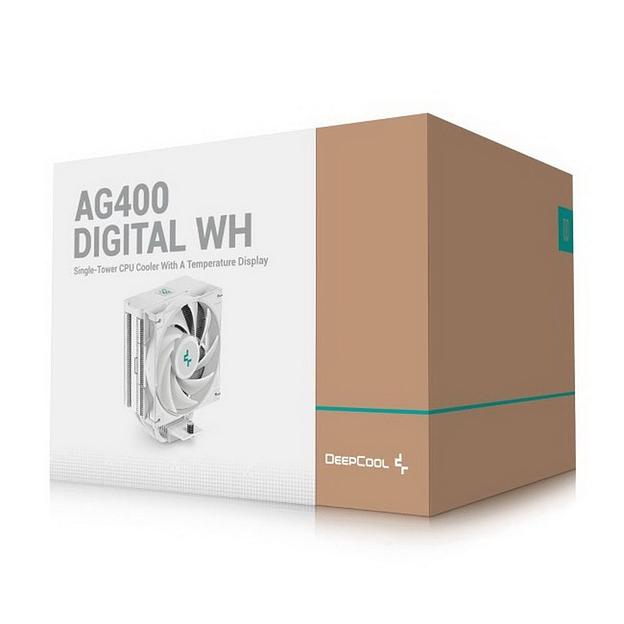 Вентилятор для процессора DeepCool AK400 DIGITAL WH Socket 1700/115X/1200/AM5/AM4, 120mm, 2100rpm, 31.6 дБА, 220W, PWM 4-pin, Al-Cu (R-AG400-WHNDMN-G- фото 10