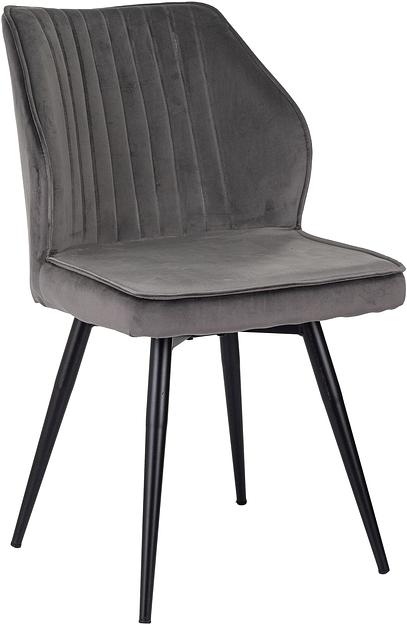 Стул для дома Бюрократ CH-K5_SP с повор.мех. т.серый Holland 18 металл черный на ножках (CH-K5_1/SP/HL18) фото 1