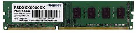 Память DDR3L 4Gb 1600MHz Patriot PSD34G1600L81 RTL PC3-12800 CL11 DIMM 240-pin 1.35В single rank фото 1