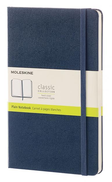 Блокнот Moleskine CLASSIC QP062B20 Large 130х210мм 240стр. нелинованный твердая обложка синий сапфир фото 1