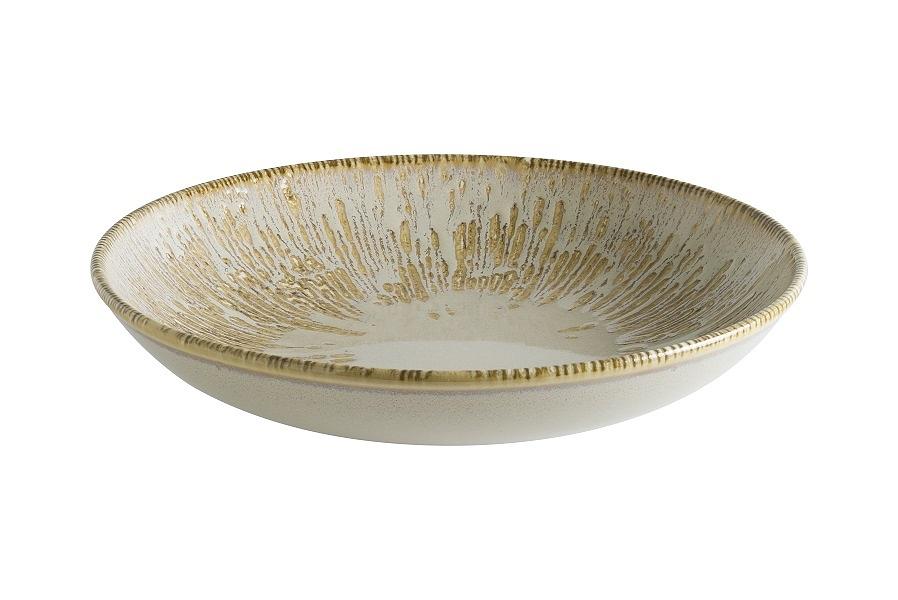 Тарелка d=230 мм. глубокая 1000 мл. h=45 мм. Снэл Песок, форма Банкет /1/6/ фото 1