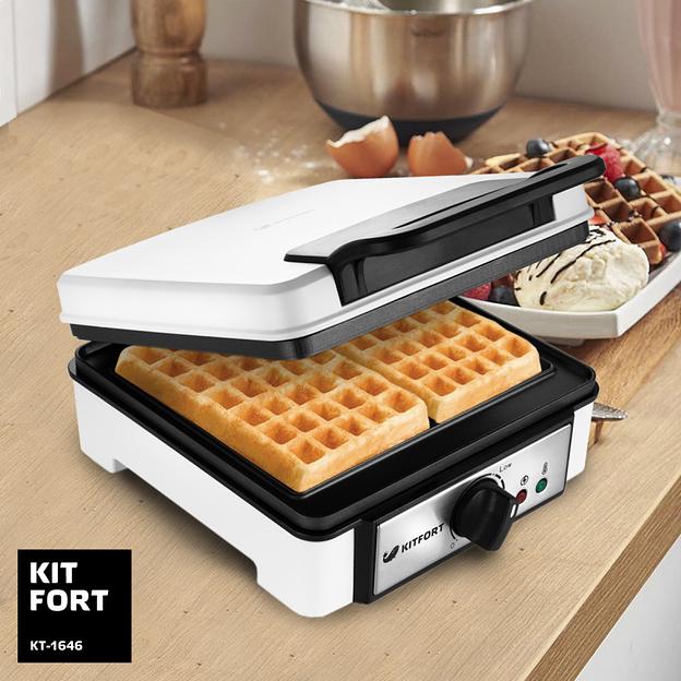 Вафельница Kitfort КТ-1646 1200Вт белый фото 5
