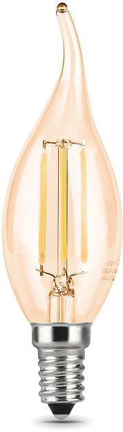 Лампа филам. Gauss Filament 5Вт цок.:E14 свеча 220B 4100K св.свеч.бел.нейт. (упак.:1шт) (104801805) фото 2