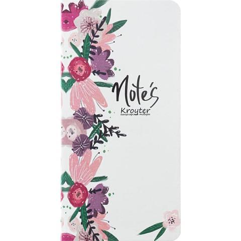 Бизнес-тетрадь на скобе А5- (100х207), 40 л., в точку, Kroyter Flowers 00162 фото 1