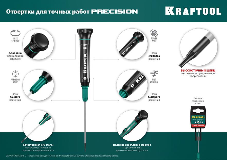 KRAFTOOL Precision SL1.0, отвертка для точных работ (25681-1.0) фото 10